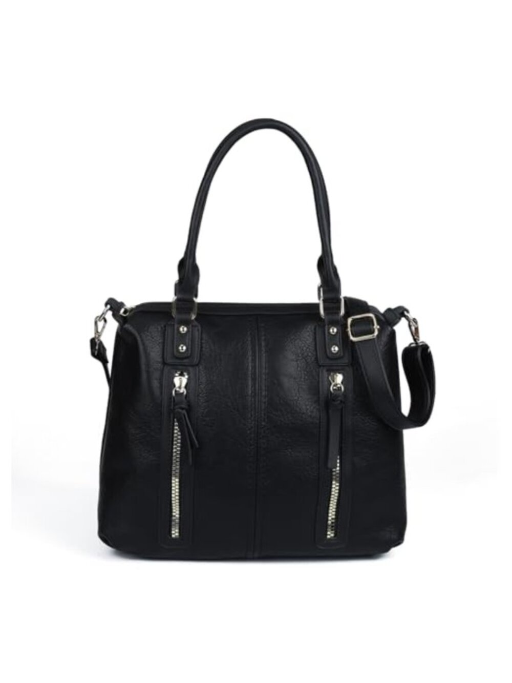 Hobo Shoulder Bag Large Vegan Leather Multi Pocket Crossbody Travel Purse